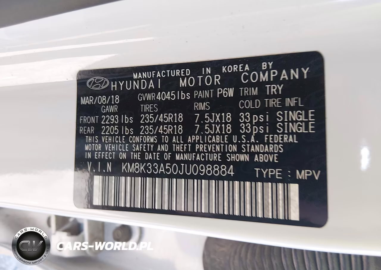 2018 Hyundai Kona Limited VIN:KM8K33A50JU098884 - 9