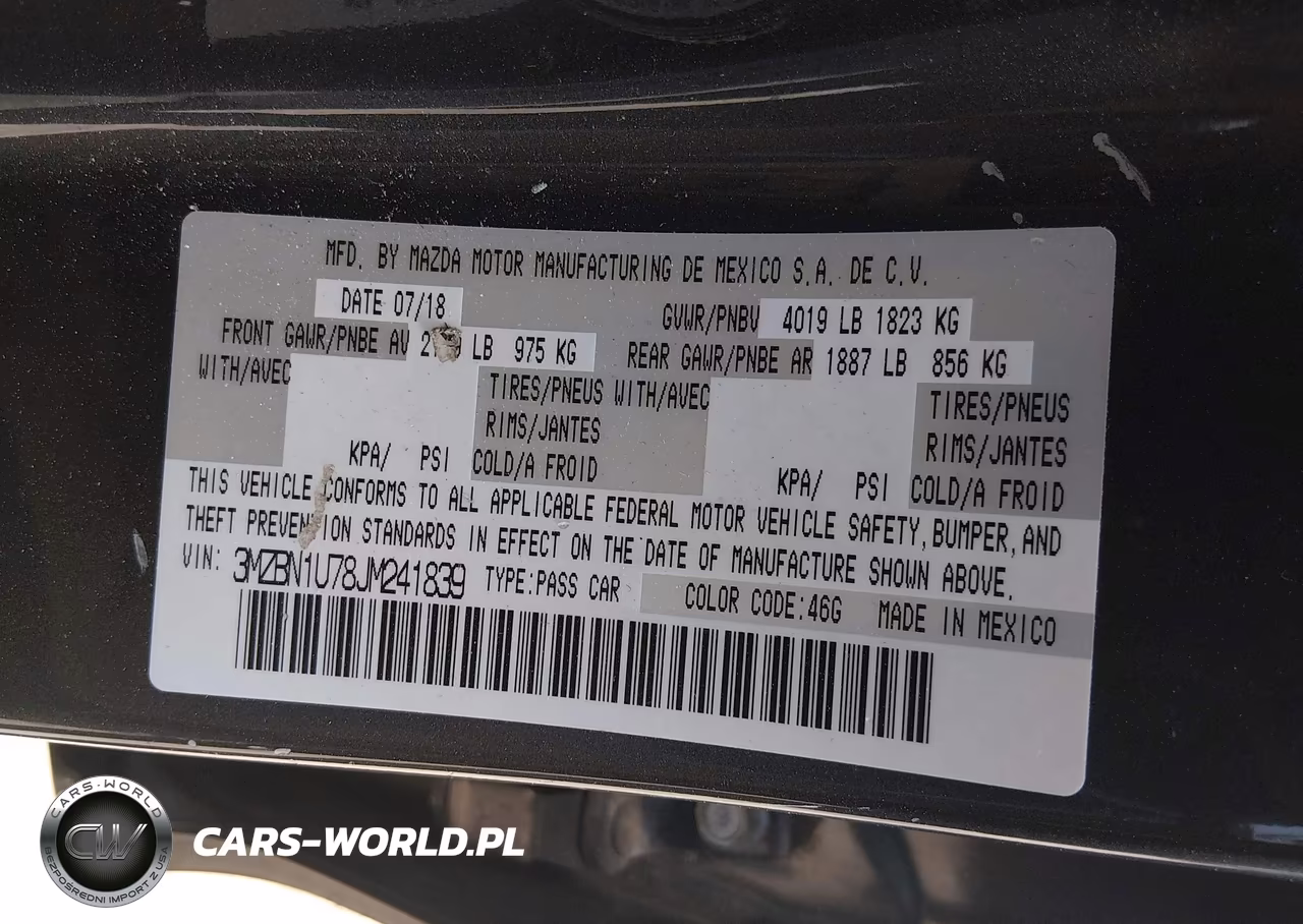 2018 Mazda Mazda3 Sport VIN:3MZBN1U78JM241839 - 9
