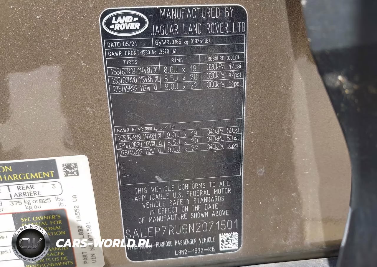 2022 Land Rover Defender 110 Se VIN:SALEP7RU6N2071501 - 9