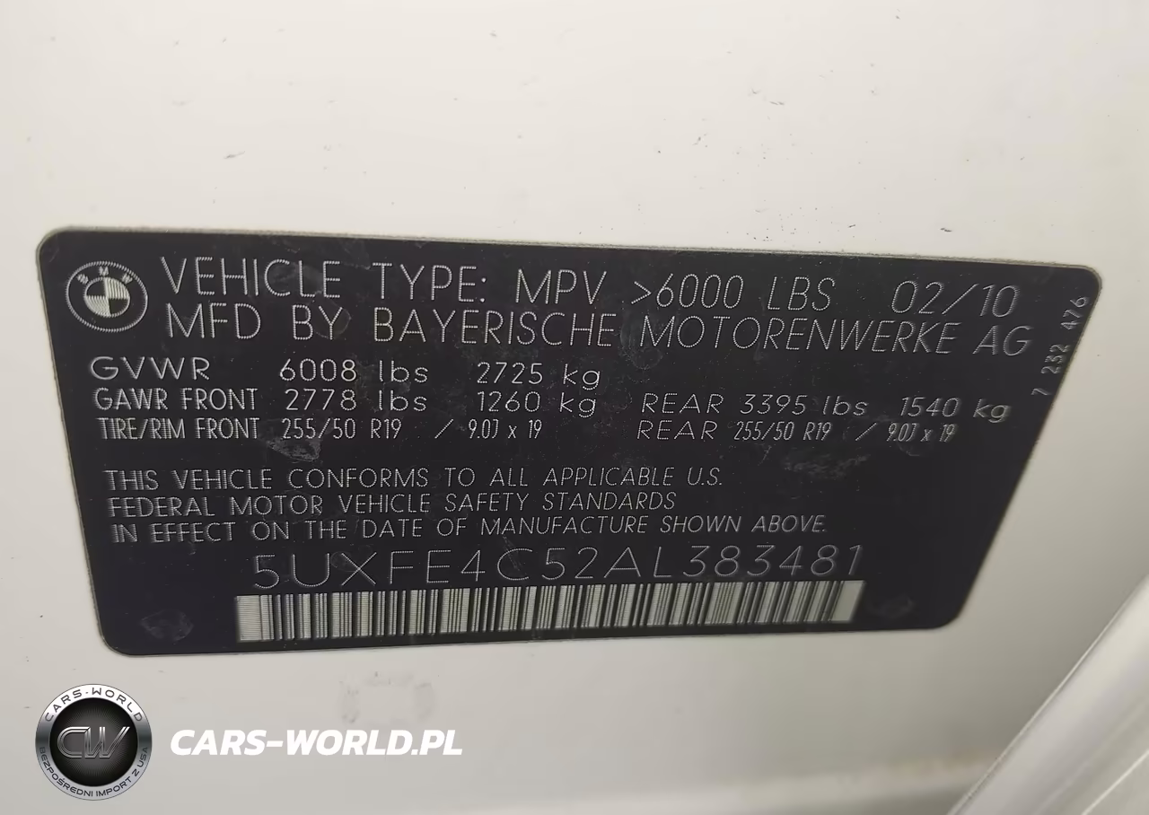 2010 BMW X5 xDrive30I VIN:5UXFE4C52AL383481 - 9