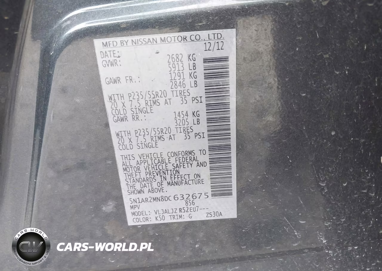 2013 Nissan Pathfinder Platinum VIN:5N1AR2MN8DC632675 - 9