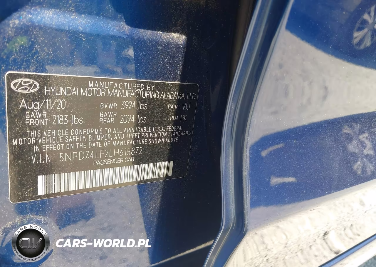 2020 Hyundai Elantra Se VIN:5NPD74LF2LH615872 - 9