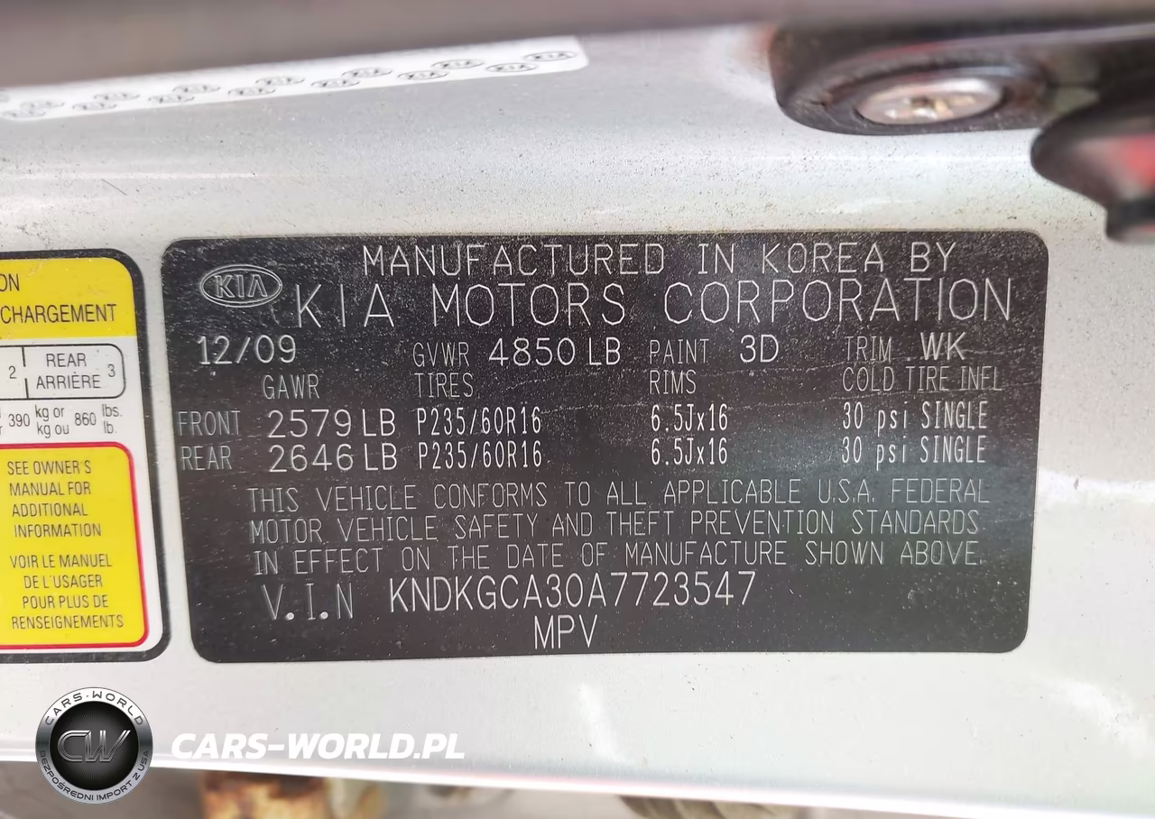 2010 Kia Sportage Lx V6 VIN:KNDKGCA30A7723547 - 9