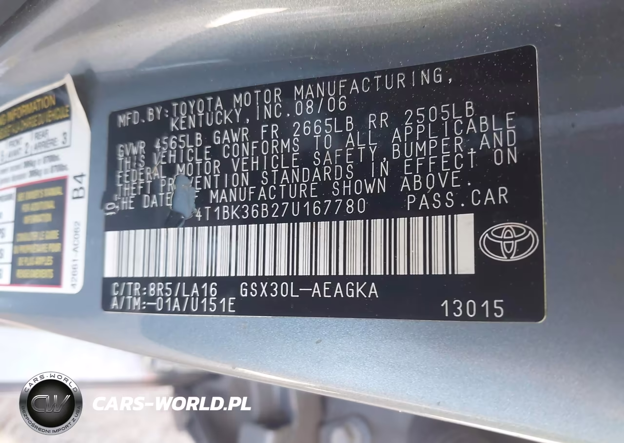 2007 Toyota Avalon Xls VIN:4T1BK36B27U167780 - 9