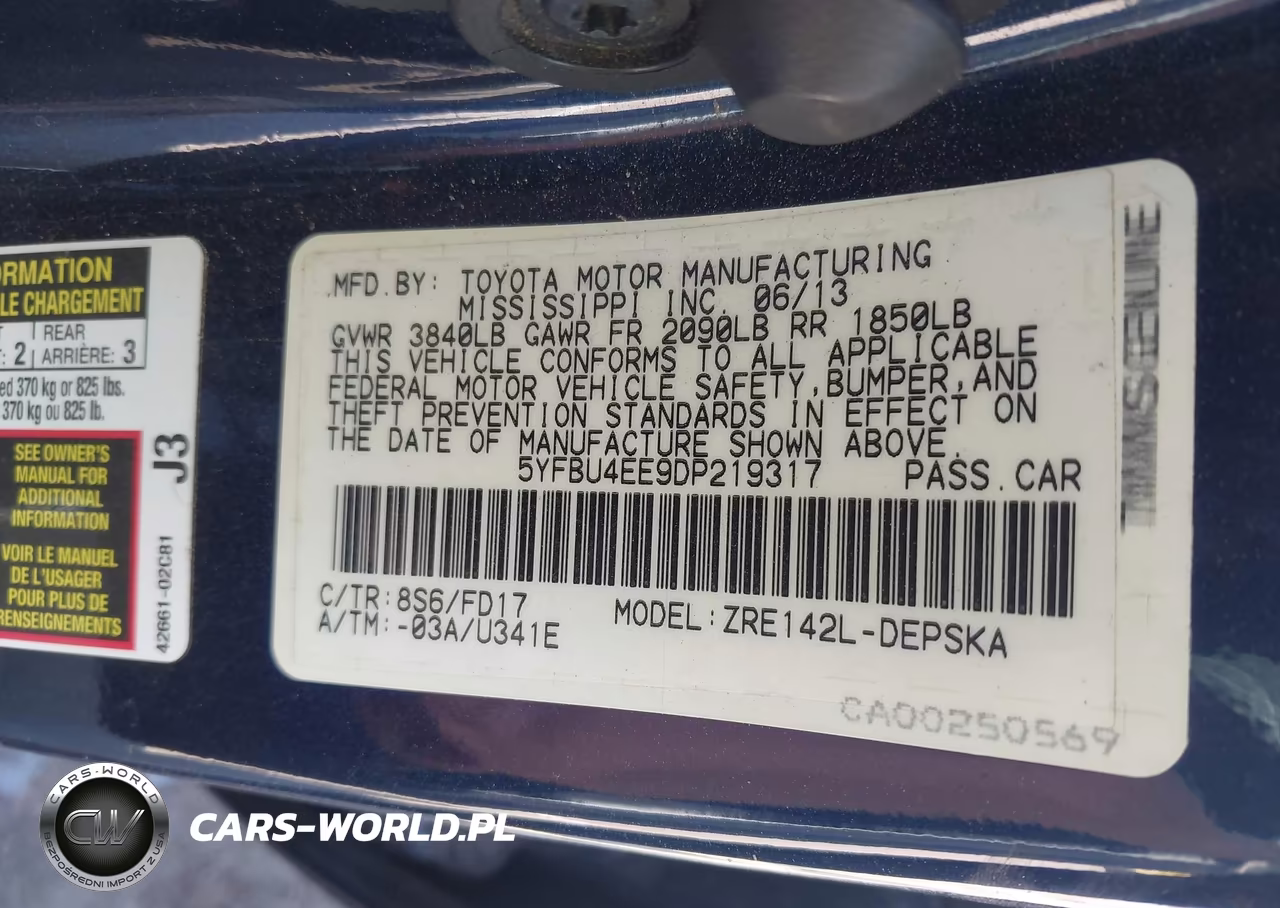 2013 Toyota Corolla S VIN:5YFBU4EE9DP219317 - 9
