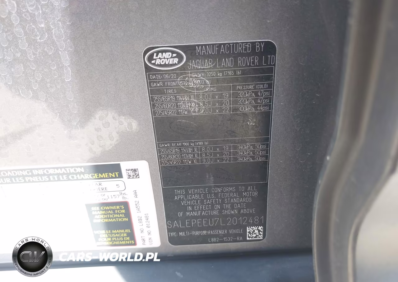2020 Land Rover Defender 110 Se VIN:SALEPEEU7L2012481 - 9