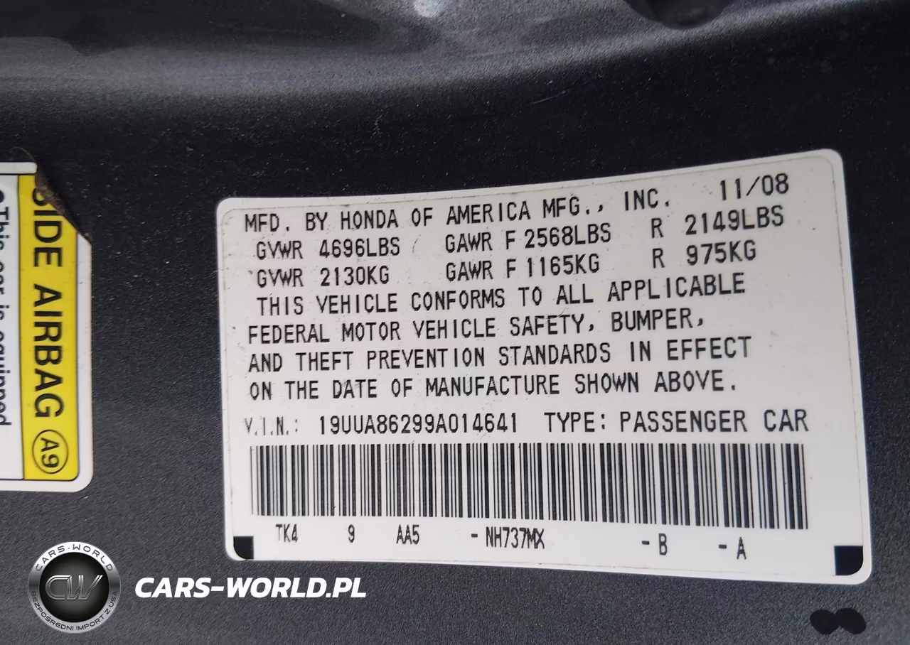 2009 Acura Tl 3.5 VIN:19UUA86299A014641 - 9
