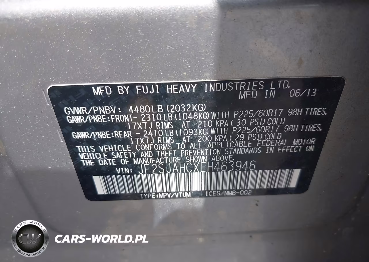 2014 Subaru Forester 2.5I Limited VIN:JF2SJAHCXEH463946 - 9