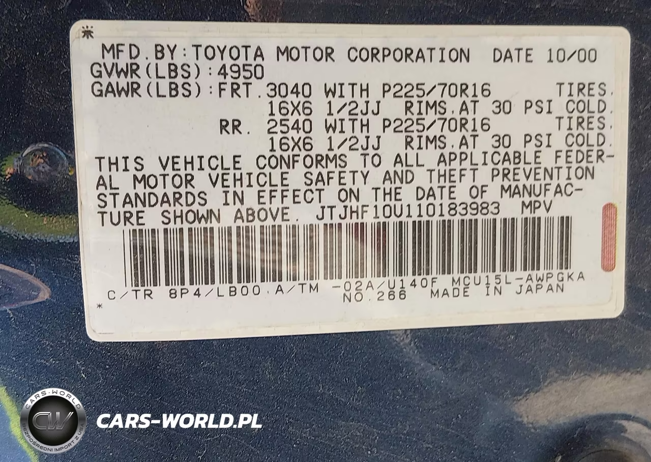 2001 Lexus Rx 300 VIN:JTJHF10U110183983 - 9