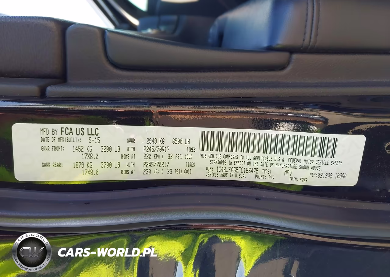2015 Jeep Grand Cherokee Laredo VIN:1C4RJFAG5FC166475 - 9