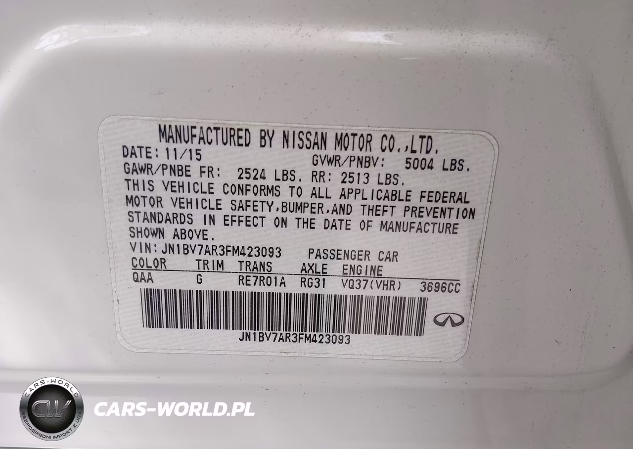 2015 Infiniti Q50 Premium VIN:JN1BV7AR3FM423093 - 9