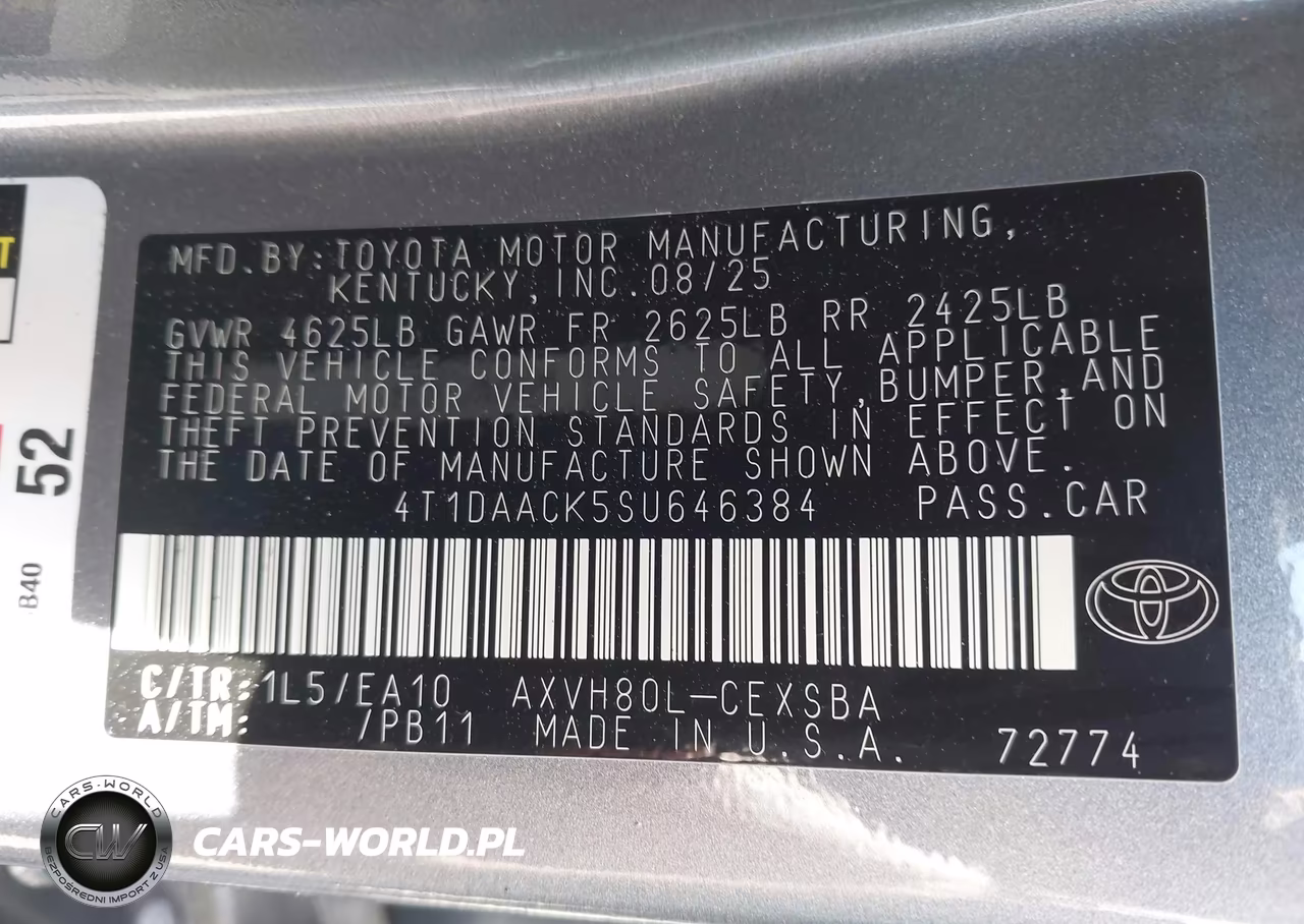 2025 Toyota Camry Se VIN:4T1DAACK5SU646384 - 9