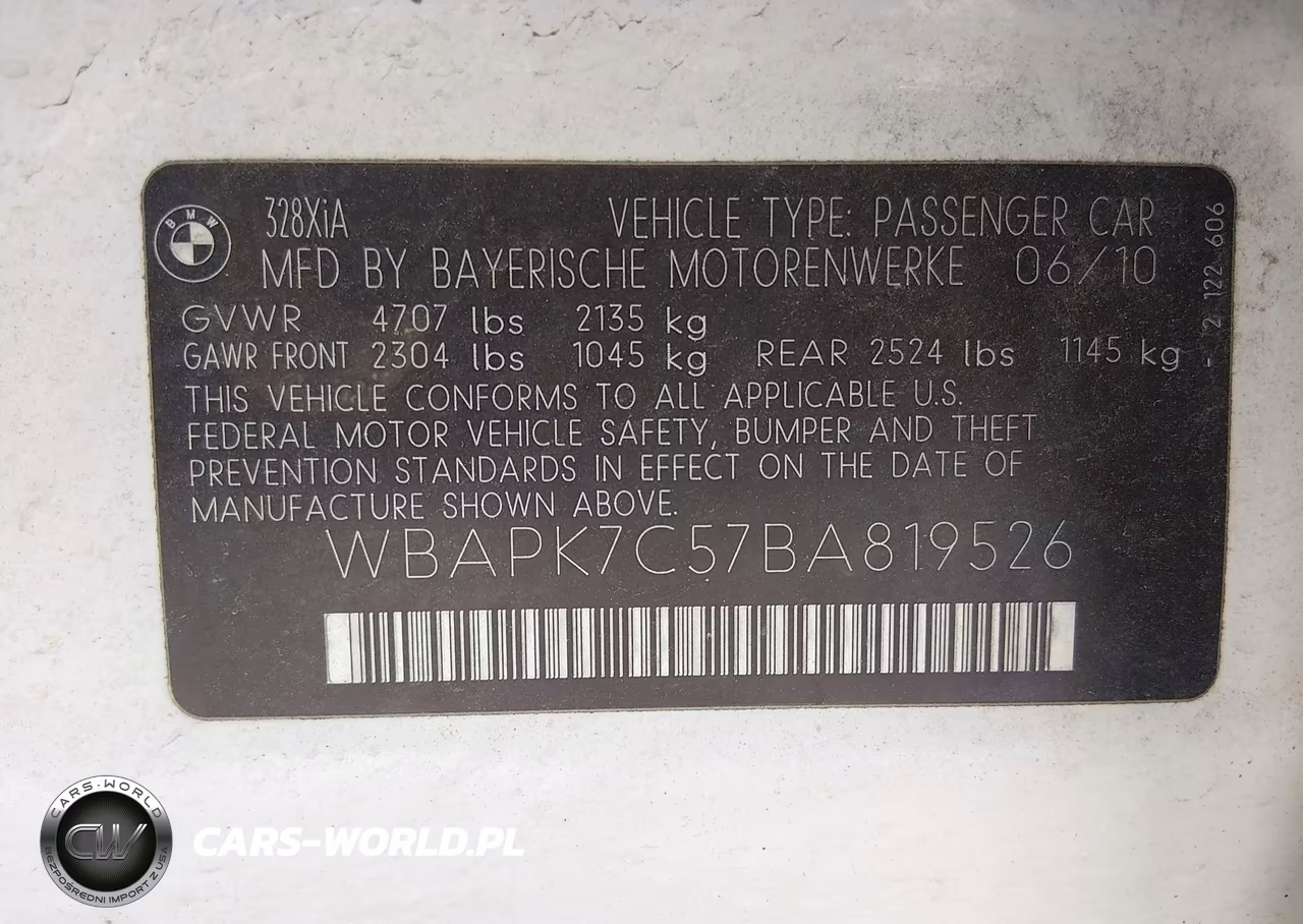 2011 BMW 328I xDrive VIN:WBAPK7C57BA819526 - 9
