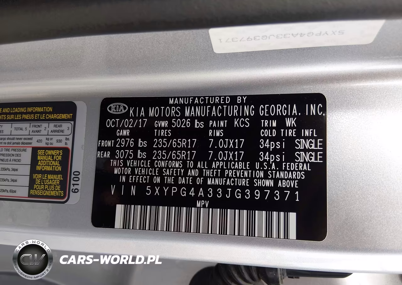 2018 Kia Sorento 2.4L L VIN:5XYPG4A33JG397371 - 9