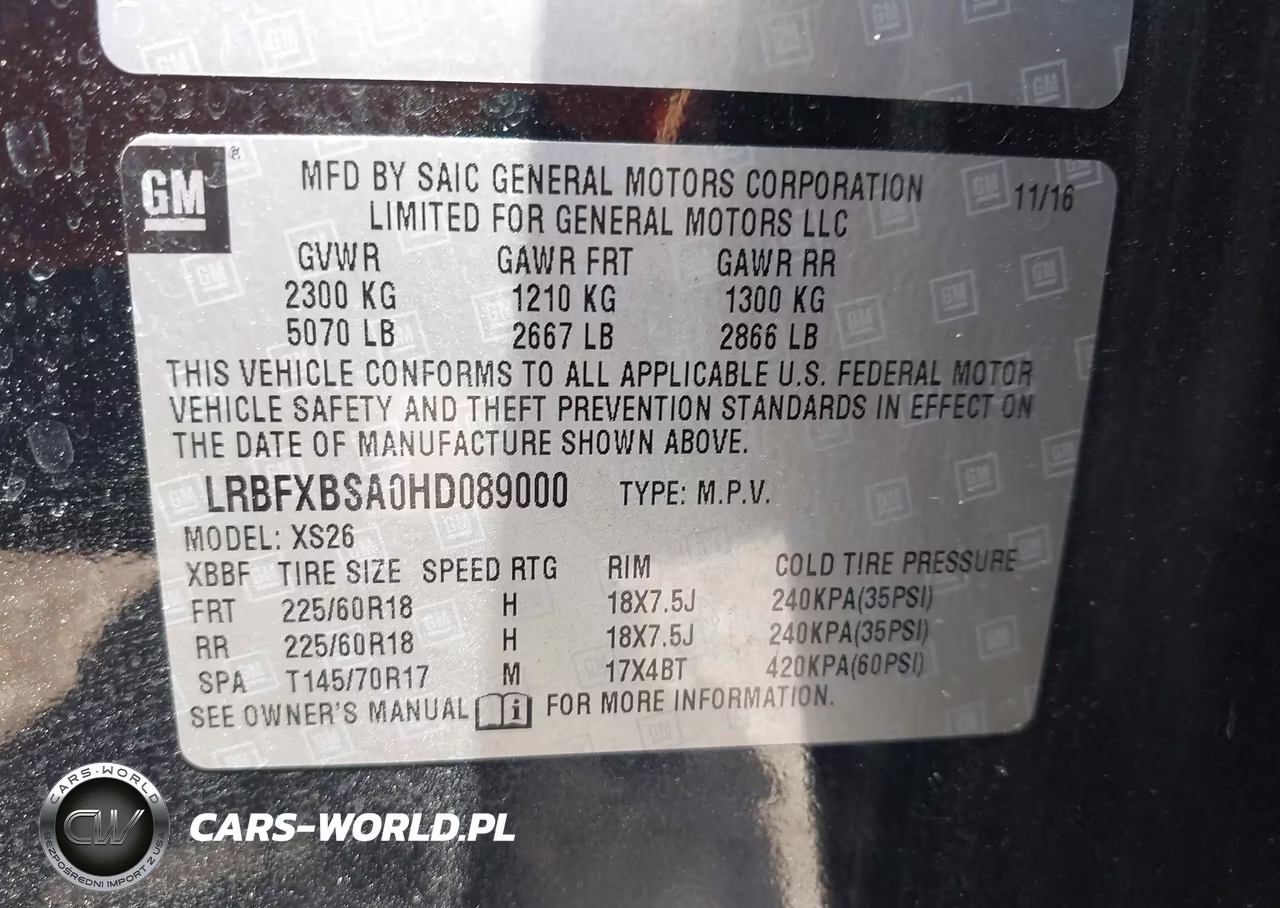 2017 Buick Envision Essence VIN:LRBFXBSA0HD089000 - 9