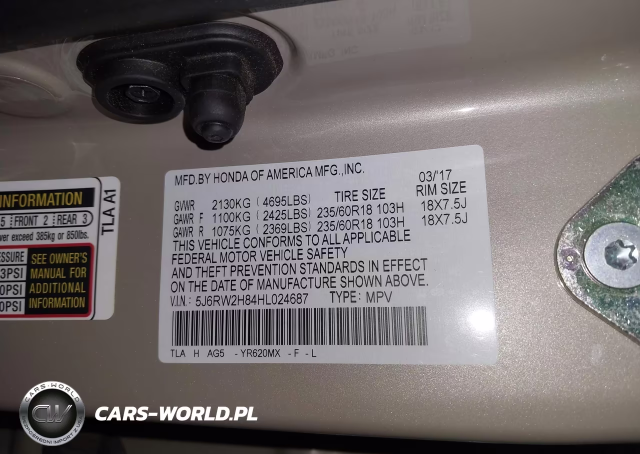 2017 Honda Cr-V VIN:5J6RW2H84HL024687 - 9