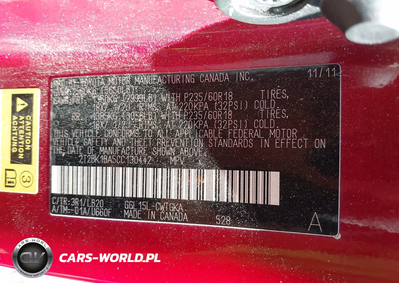 2012 Lexus Rx 350 VIN:2T2BK1BA5CC130442 - 9