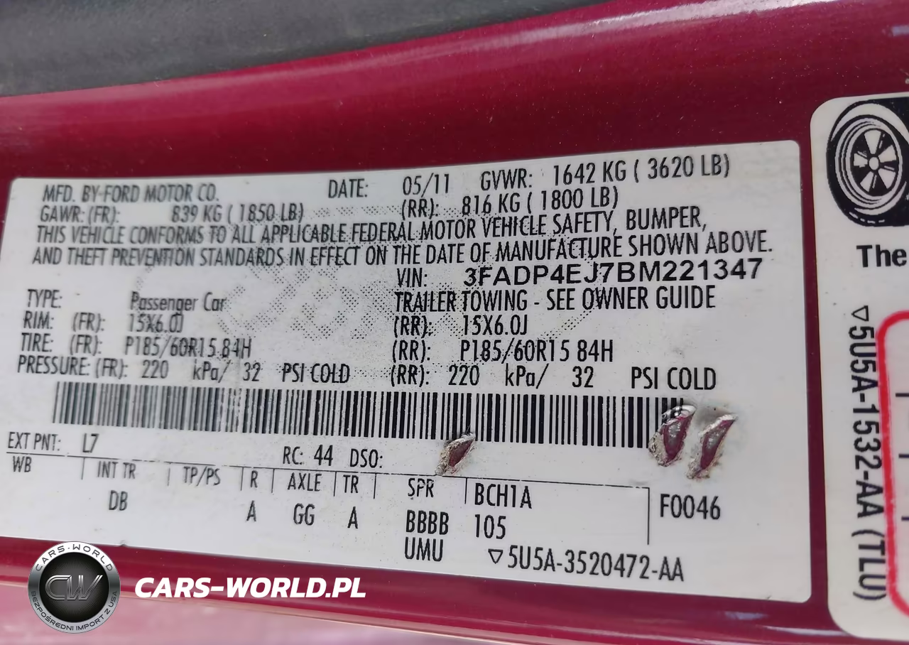2011 Ford Fiesta Se VIN:3FADP4EJ7BM221347 - 9