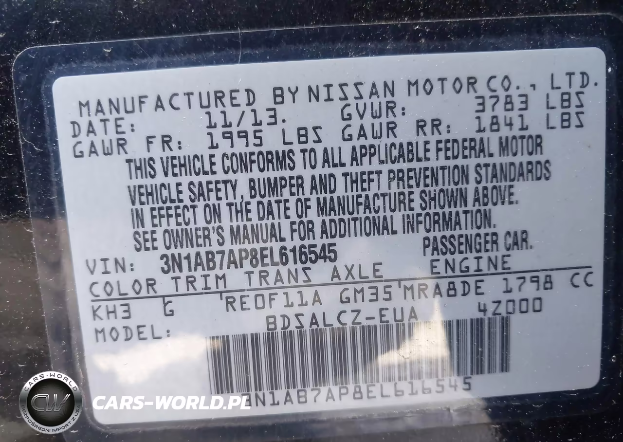2014 Nissan Sentra Fe+ S VIN:3N1AB7AP8EL616545 - 9