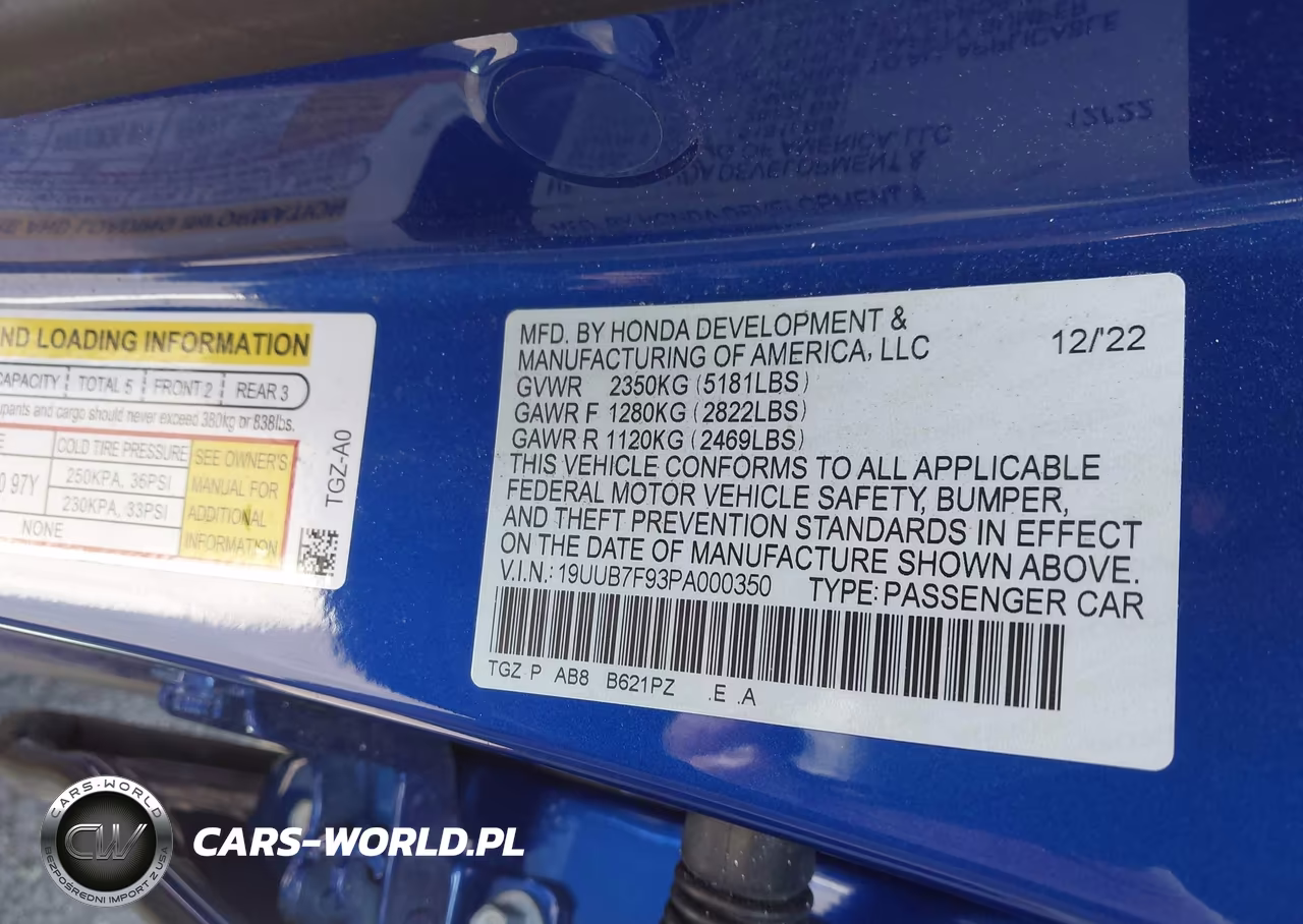 2023 Acura Tlx Type S - Hp Wheel And Tire VIN:19UUB7F93PA000350 - 9