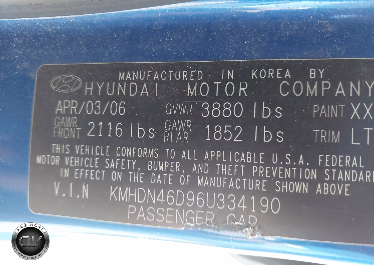 2006 Hyundai Elantra Gls-Limited VIN:KMHDN46D96U334190 - 9