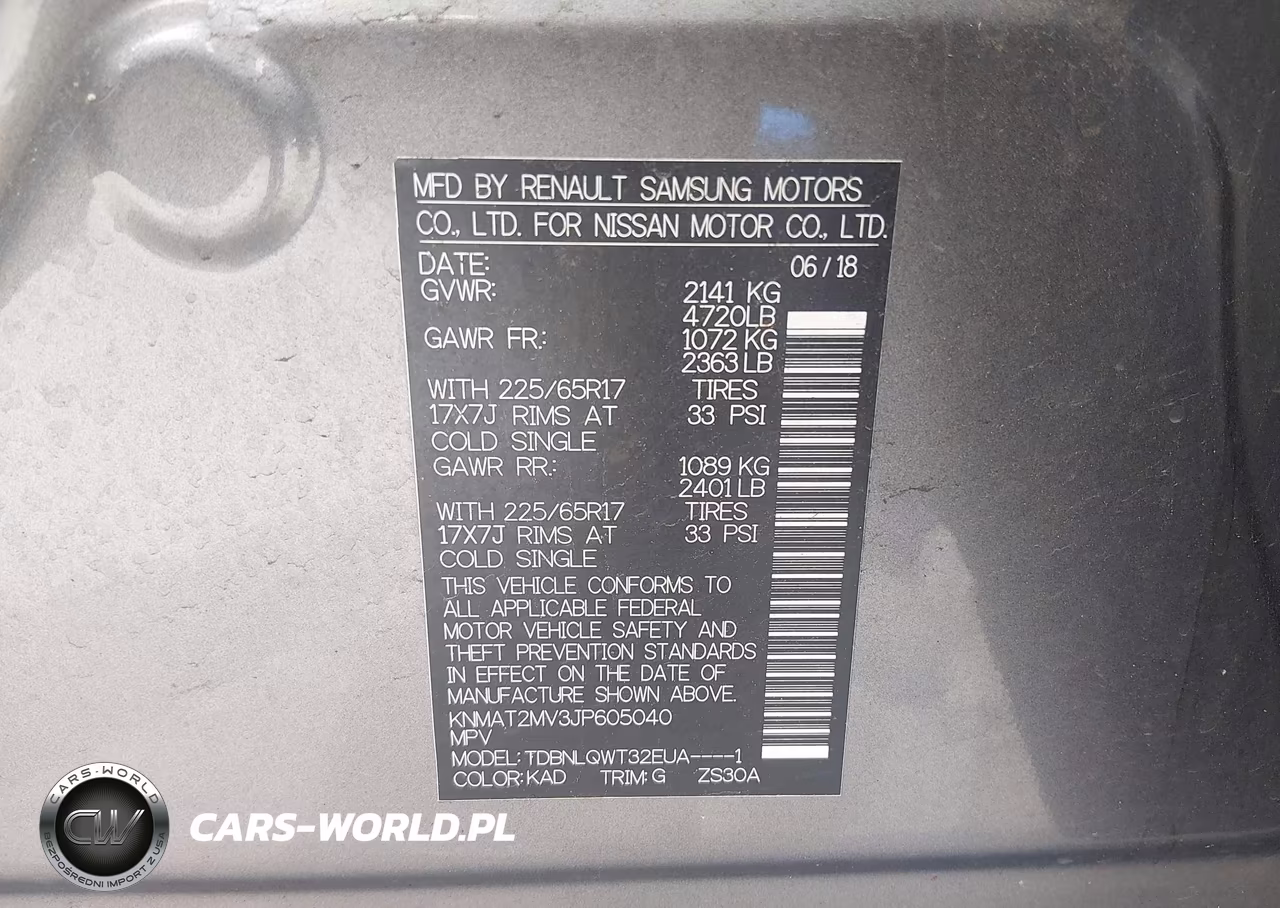 2018 Nissan Rogue Sv VIN:KNMAT2MV3JP605040 - 9