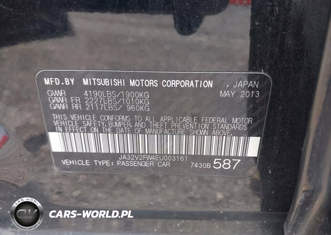 2014 Mitsubishi Lancer Se VIN:JA32V2FW4EU003161 - 9