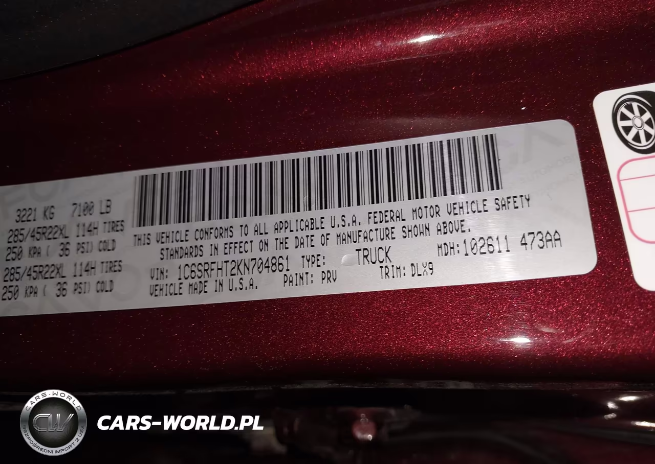 2019 Ram 1500 Limited 4X4 5'7 Box VIN:1C6SRFHT2KN704861 - 9
