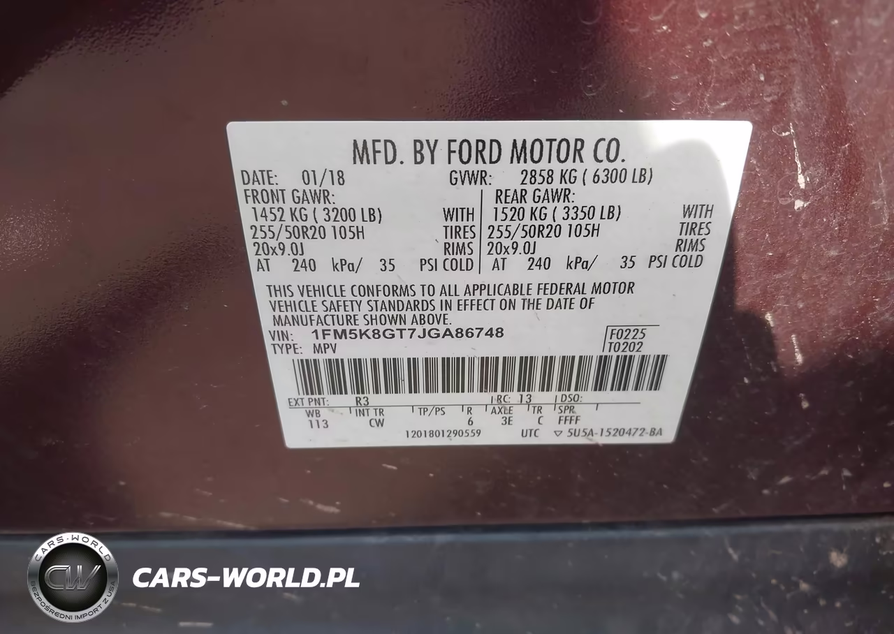 2018 Ford Explorer Sport VIN:1FM5K8GT7JGA86748 - 9