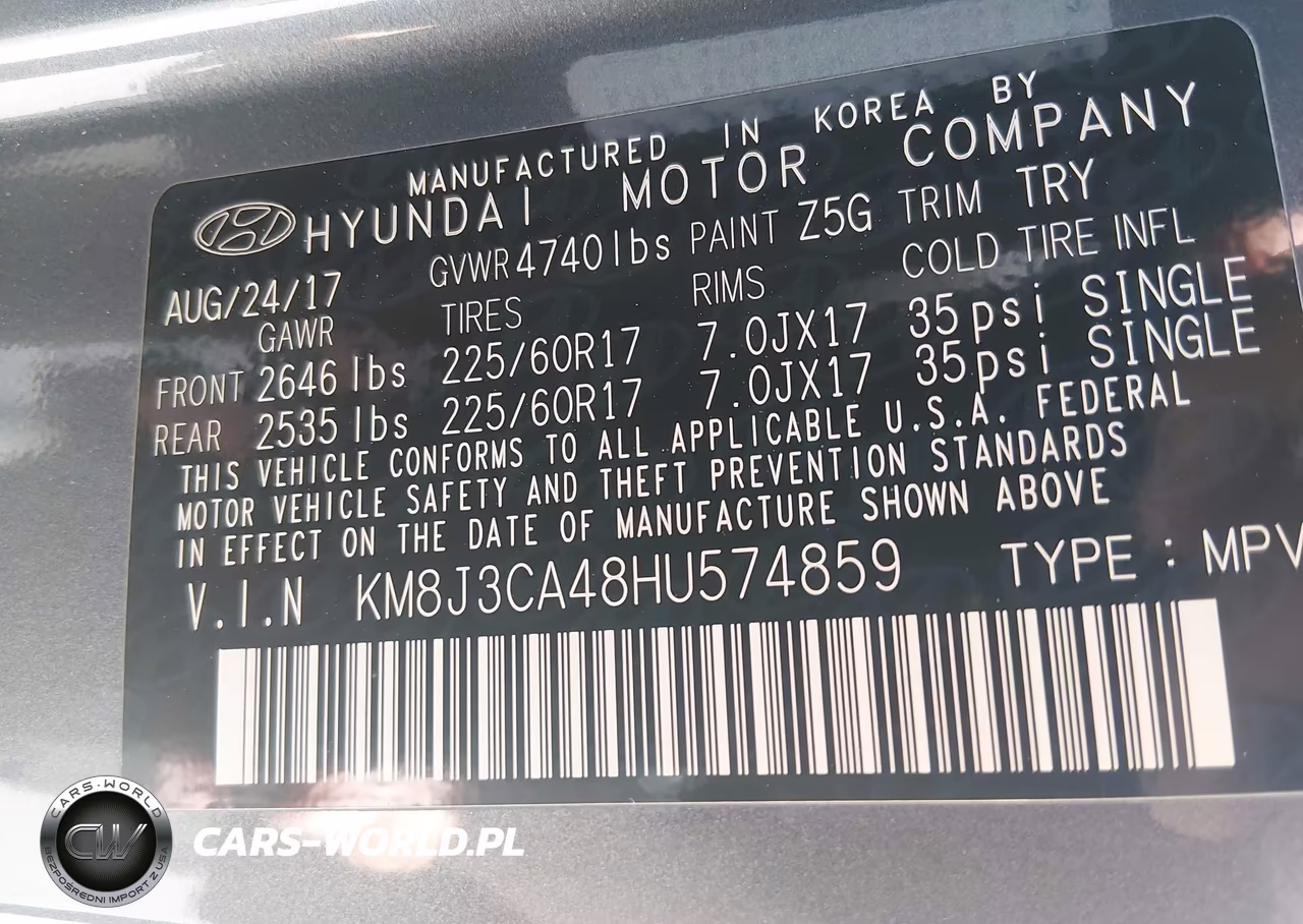 2017 Hyundai Tucson Se VIN:KM8J3CA48HU574859 - 9