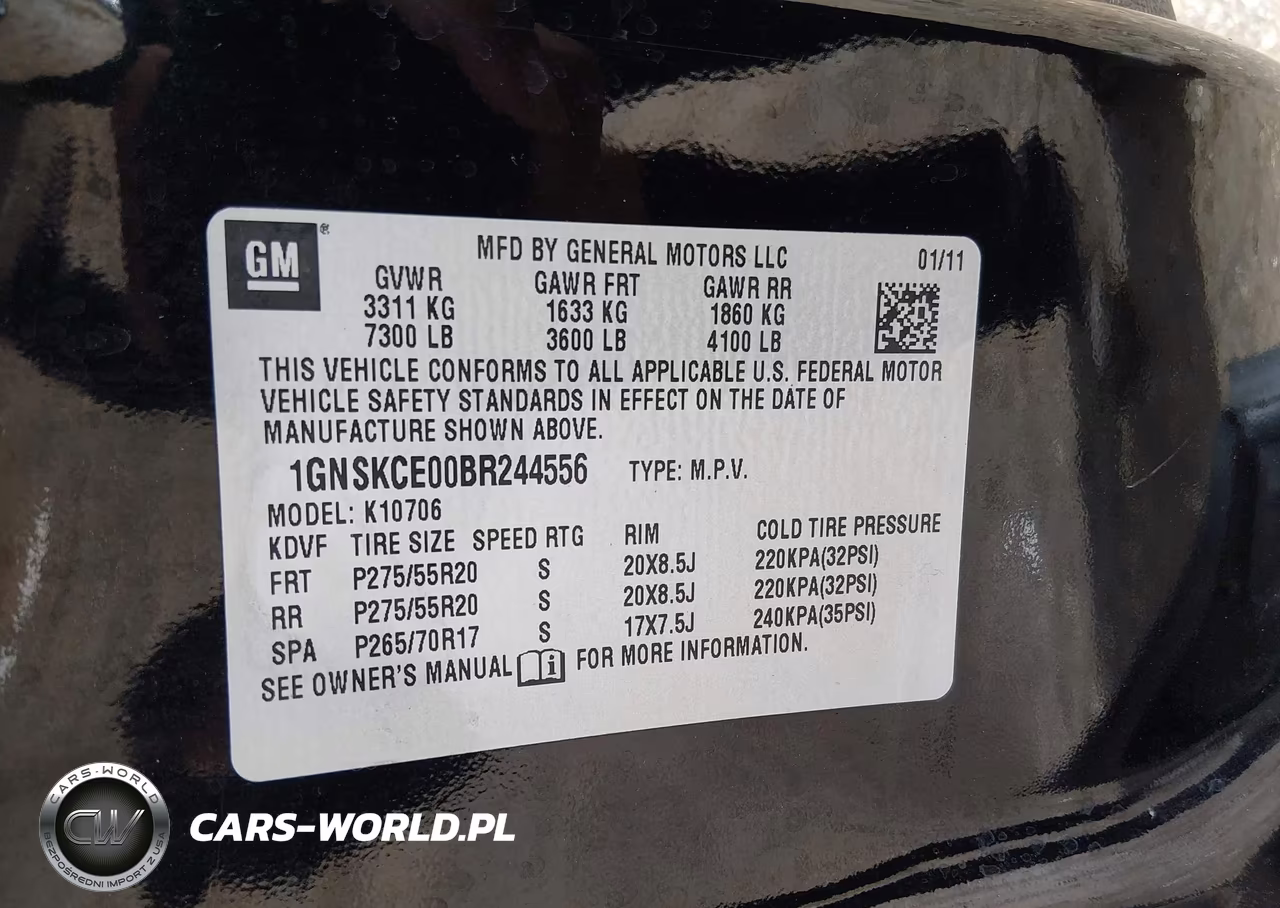 2011 Chevrolet Tahoe Ltz VIN:1GNSKCE00BR244556 - 9