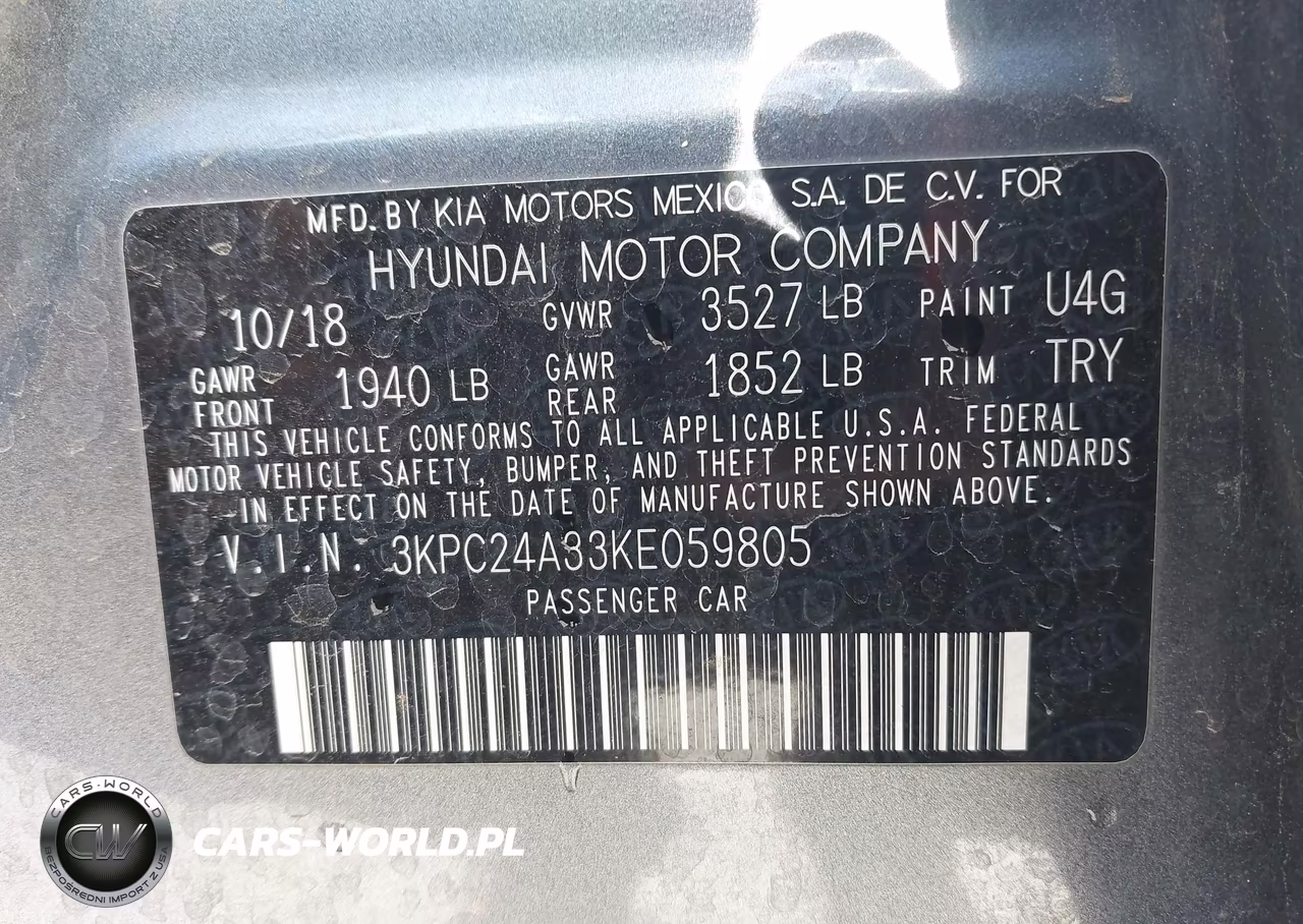 2019 Hyundai Accent Se VIN:3KPC24A33KE059805 - 9