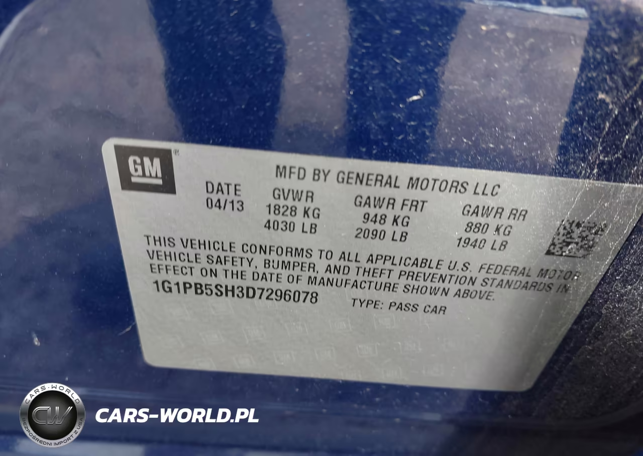 2013 Chevrolet Cruze Ls Manual VIN:1G1PB5SH3D7296078 - 9