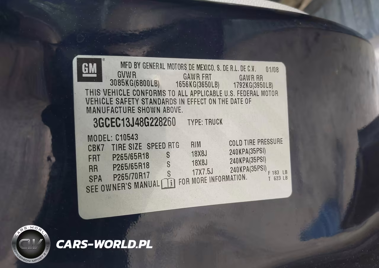 2008 Chevrolet Silverado 1500 Lt1 VIN:3GCEC13J48G228260 - 9