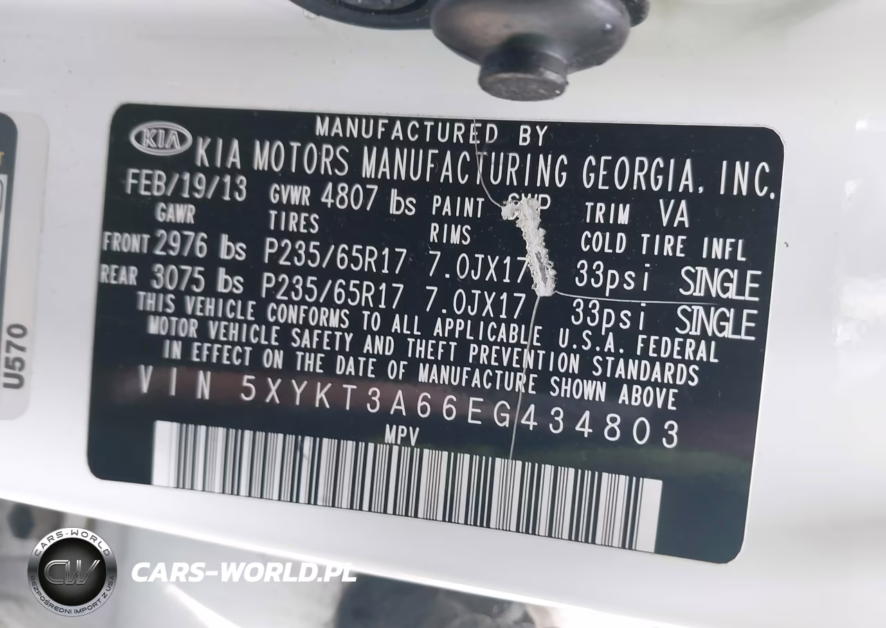 2014 Kia Sorento Lx VIN:5XYKT3A66EG434803 - 9
