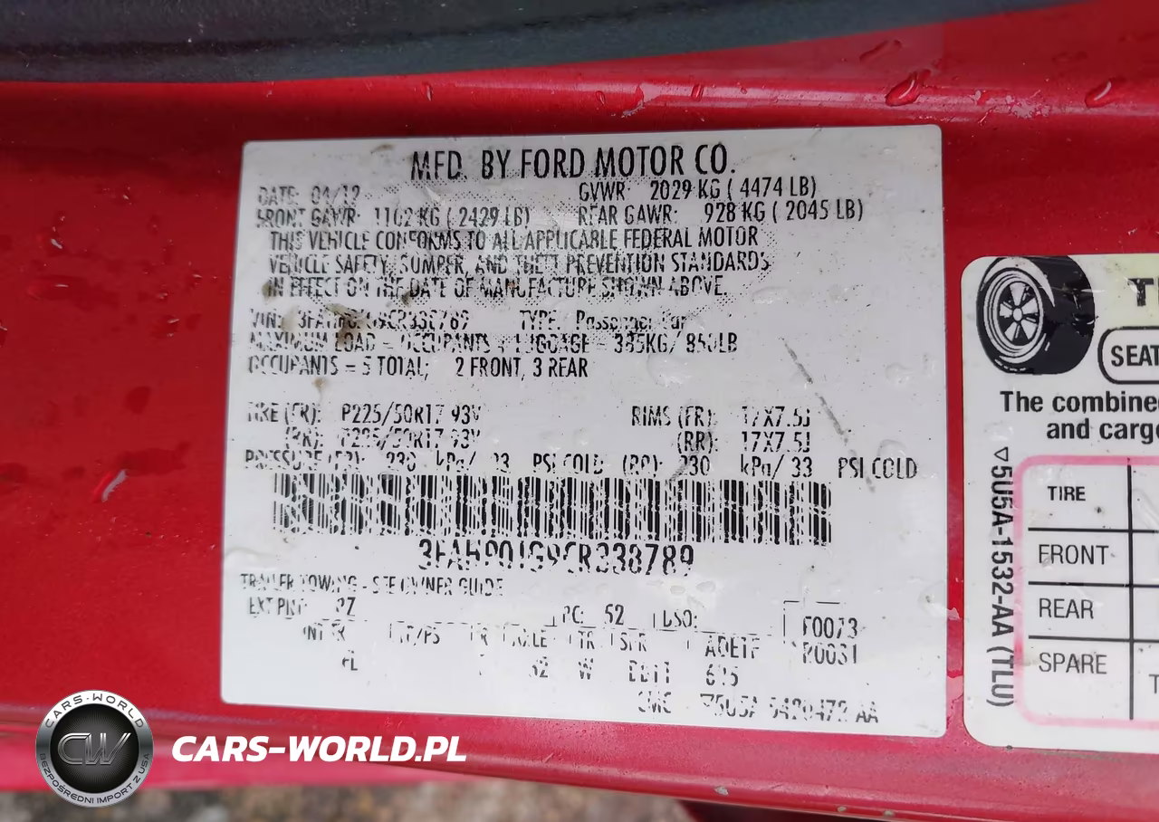 2012 Ford Fusion Sel VIN:3FAHP0JG9CR338789 - 9