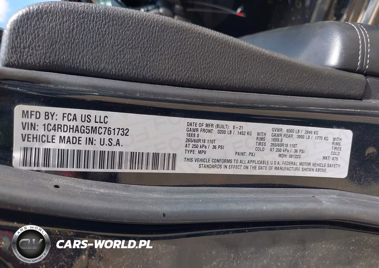 2021 Dodge Durango Sxt Rwd VIN:1C4RDHAG5MC761732 - 9