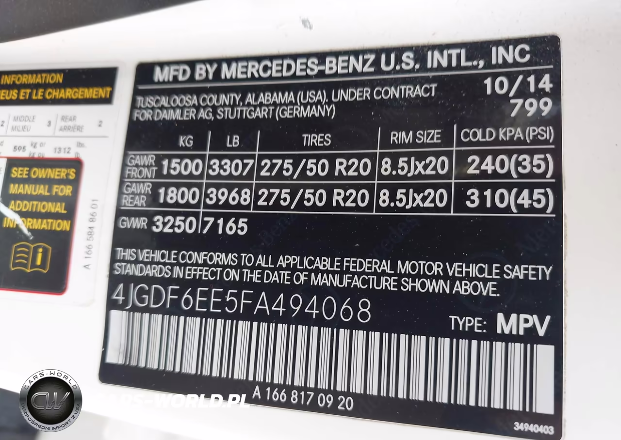 2015 Mercedes-Benz Gl 450 4Matic VIN:4JGDF6EE5FA494068 - 9
