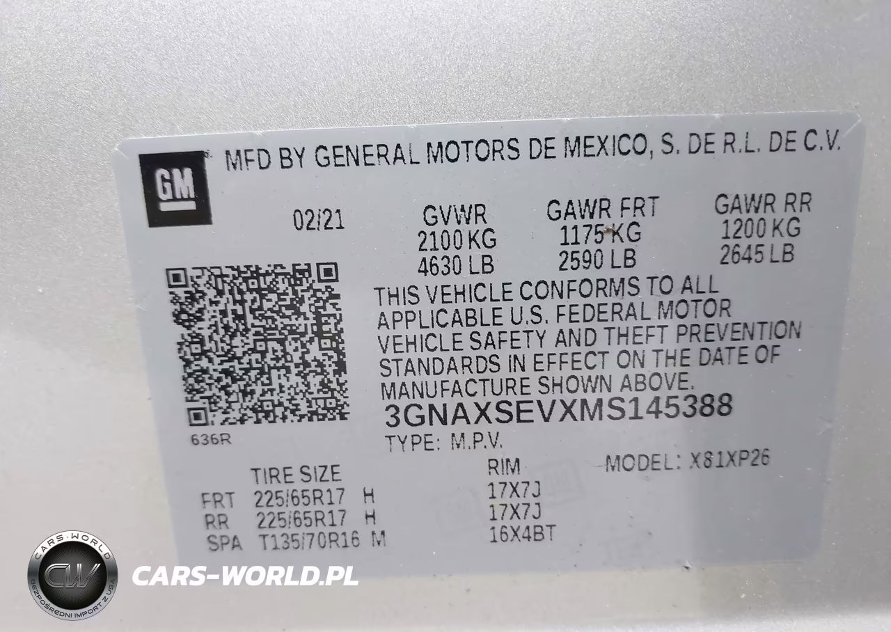 2021 Chevrolet Equinox Awd Ls VIN:3GNAXSEVXMS145388 - 9