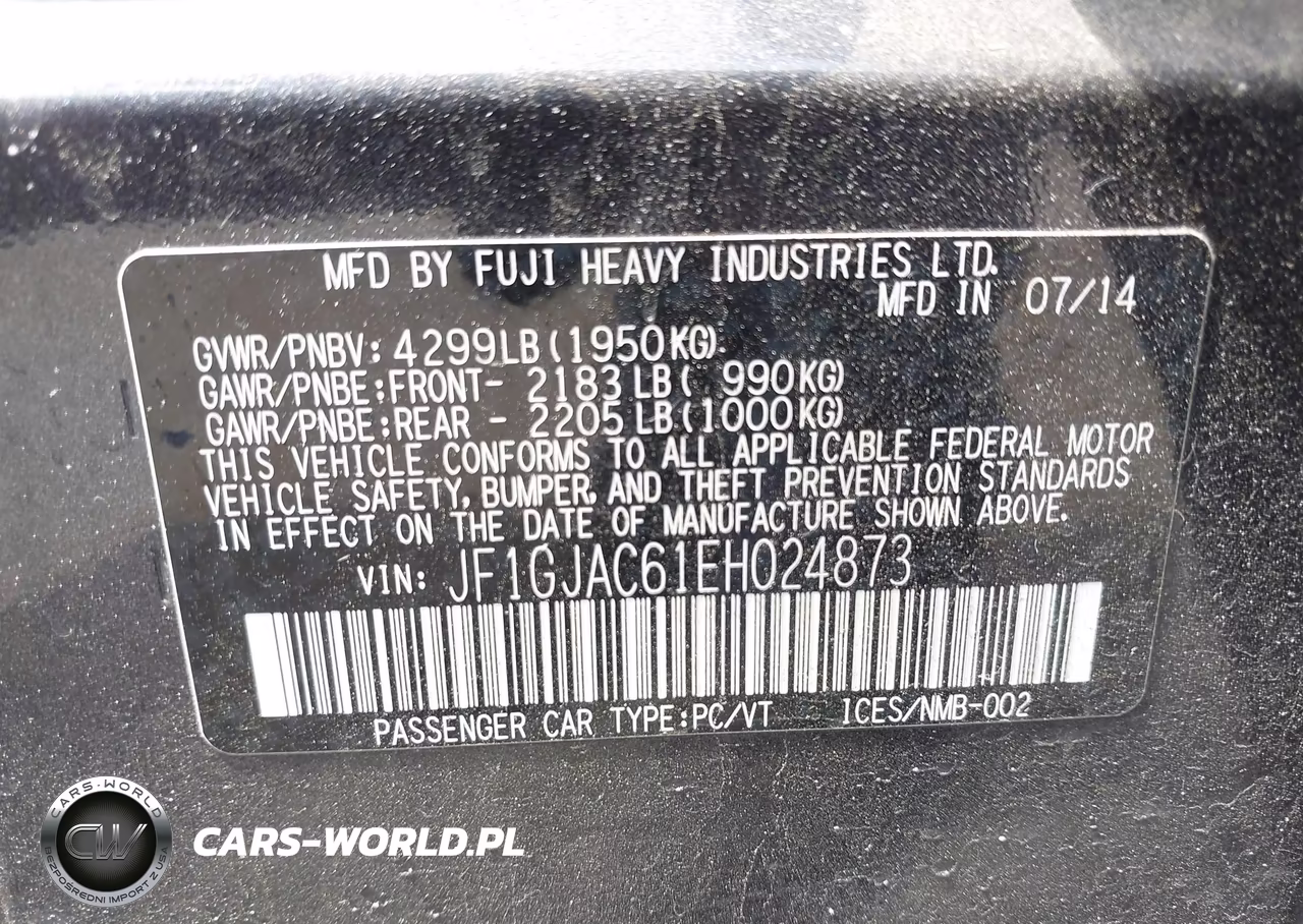 2014 Subaru Impreza 2.0I Premium VIN:JF1GJAC61EH024873 - 9