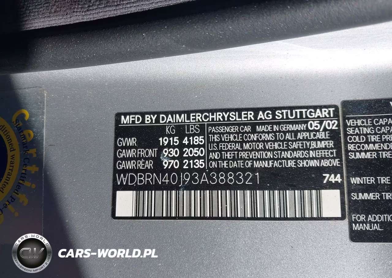 2003 Mercedes-Benz C 230 Kompressor Sport VIN:WDBRN40J93A388321 - 9