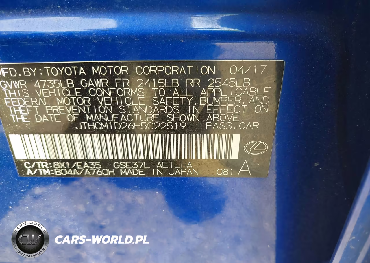 2017 Lexus Is 300 VIN:JTHCM1D26H5022519 - 9