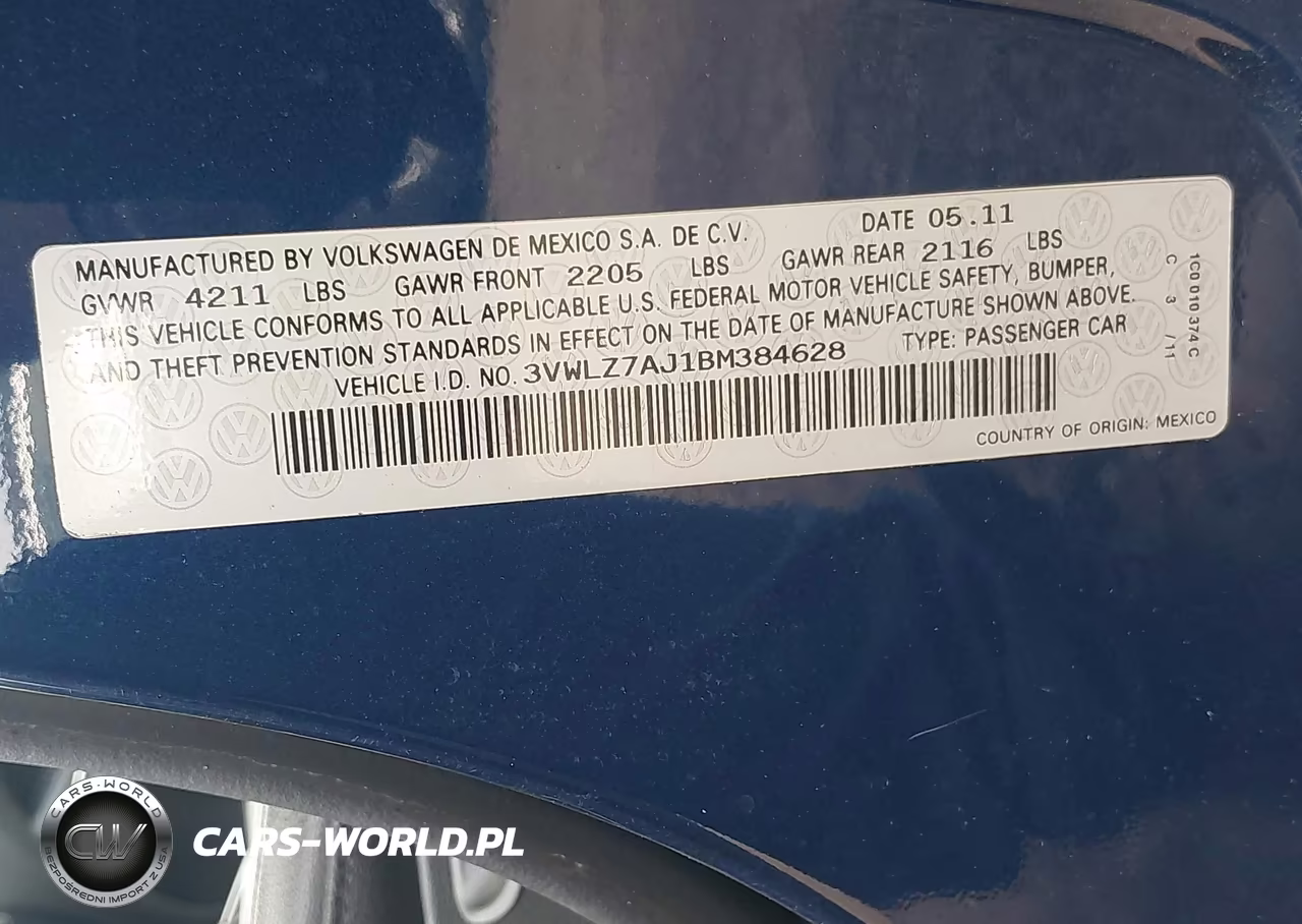 2011 Volkswagen Jetta 2.5L Sel VIN:3VWLZ7AJ1BM384628 - 9