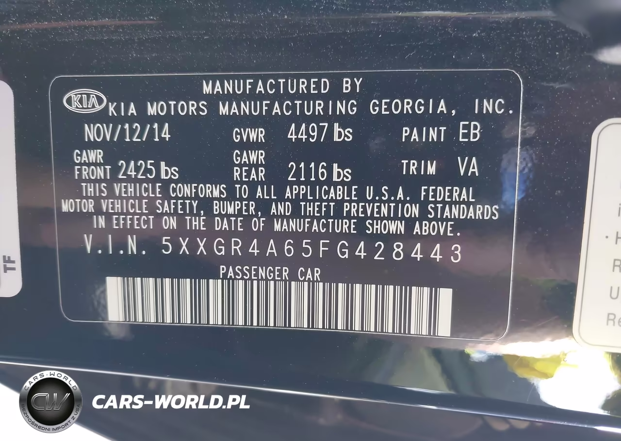 2015 Kia Optima Sxl Turbo VIN:5XXGR4A65FG428443 - 11