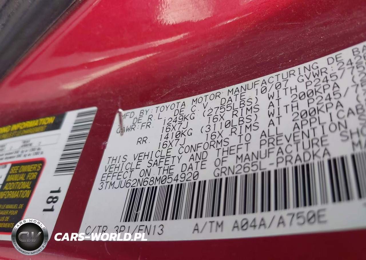 2008 Toyota Tacoma Prerunner V6 VIN:3TMJU62N68M054920 - 9