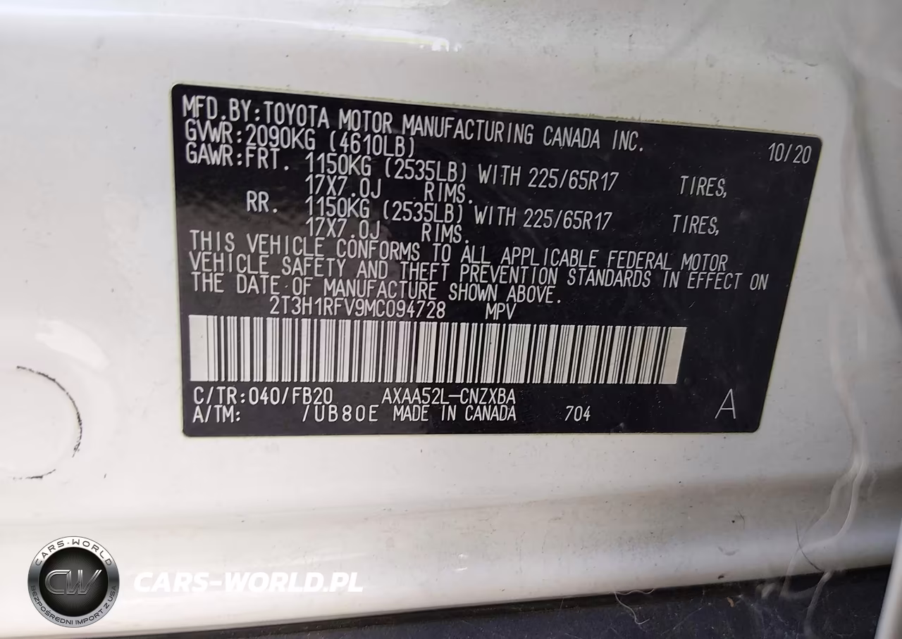 2021 Toyota Rav4 Le VIN:2T3H1RFV9MC094728 - 9