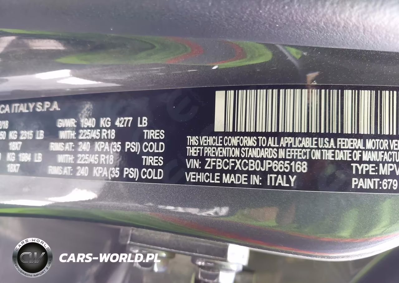 2018 Fiat 500X Trekking Fwd VIN:ZFBCFXCB0JP665168 - 9