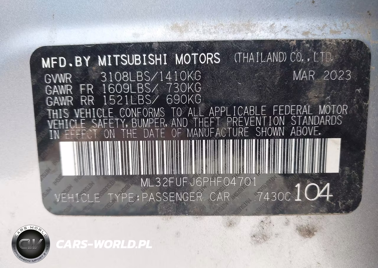 2023 Mitsubishi Mirage G4 Black Edition-Es-Le VIN:ML32FUFJ6PHF04701 - 9