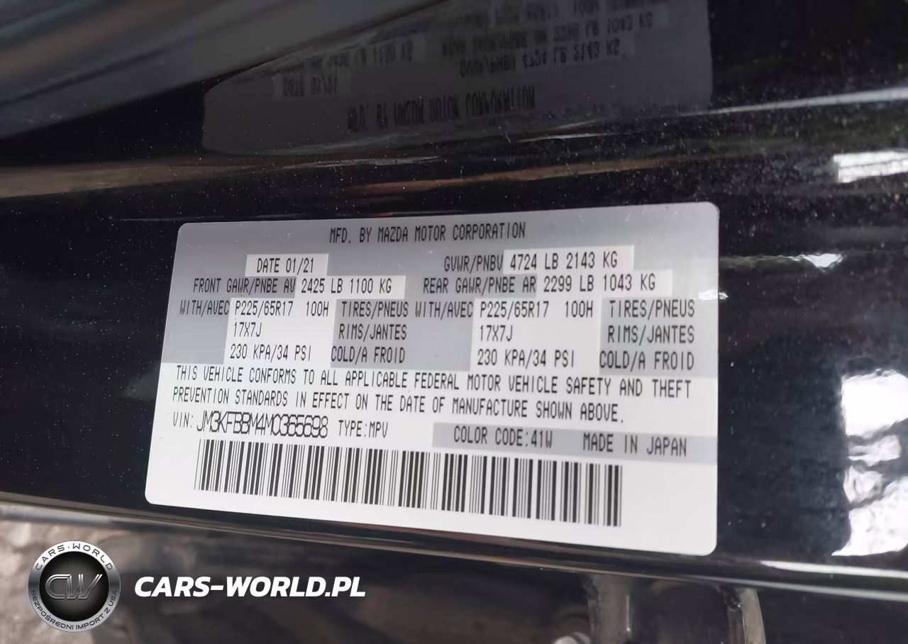 2021 Mazda Cx-5 Sport VIN:JM3KFBBM4M0365698 - 9
