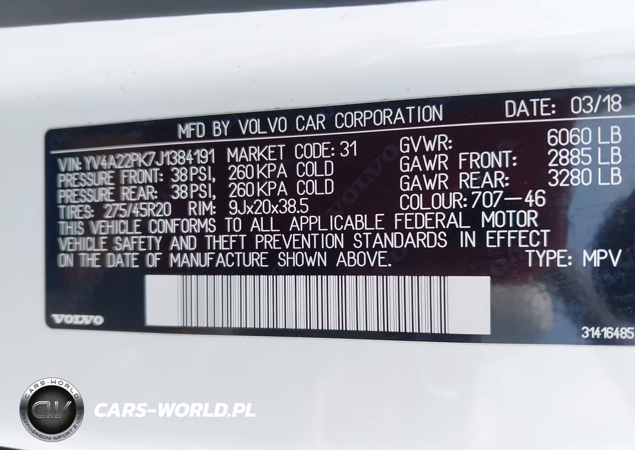 2018 Volvo Xc90 T6 Momentum VIN:YV4A22PK7J1384191 - 9